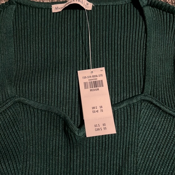 Abercrombie & Fitch Long Sleeve Sweetheart Neckline Sweater Dress (M) FINAL SALE - Picture 2 of 3